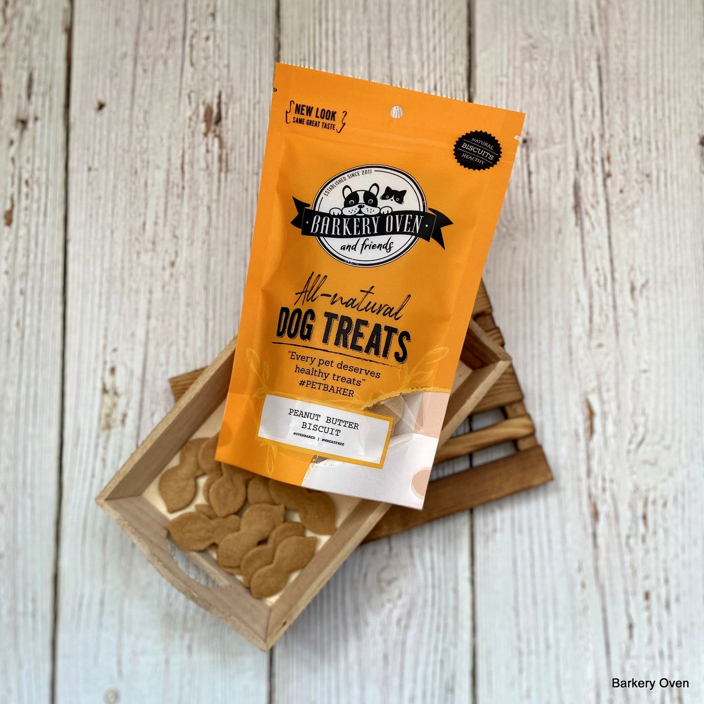 Barkery Oven Wheat Free Peanut Butter Biscuit Dog Treats