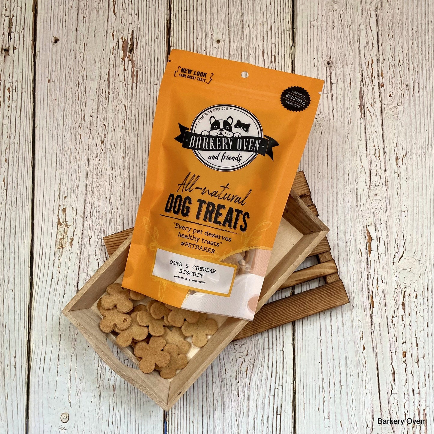 Barkery Oven Wheat Free Oats & Cheddar Biscuit Dog Treats