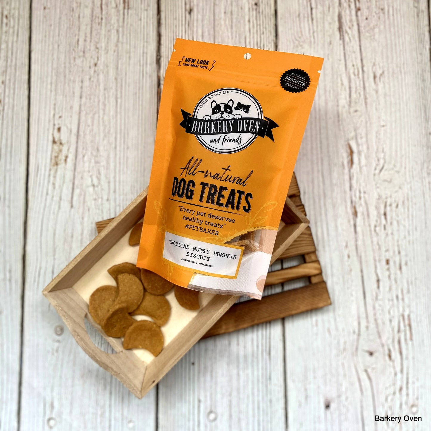 Barkery Oven Wheat Free Tropical Nutty Pumpkin Biscuit Dog Treats