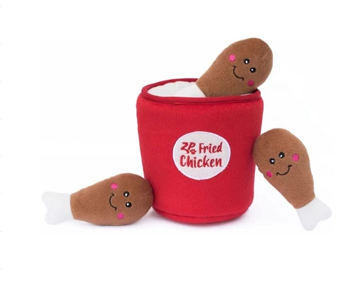 Zippy Burrow Dog Toy - Chicken Bucket