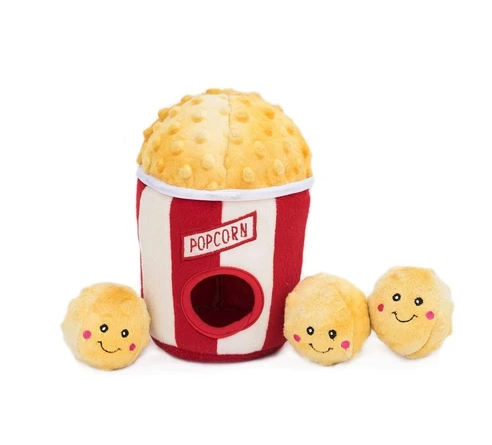 Zippy Burrow Dog Toy - Popcorn Bucket